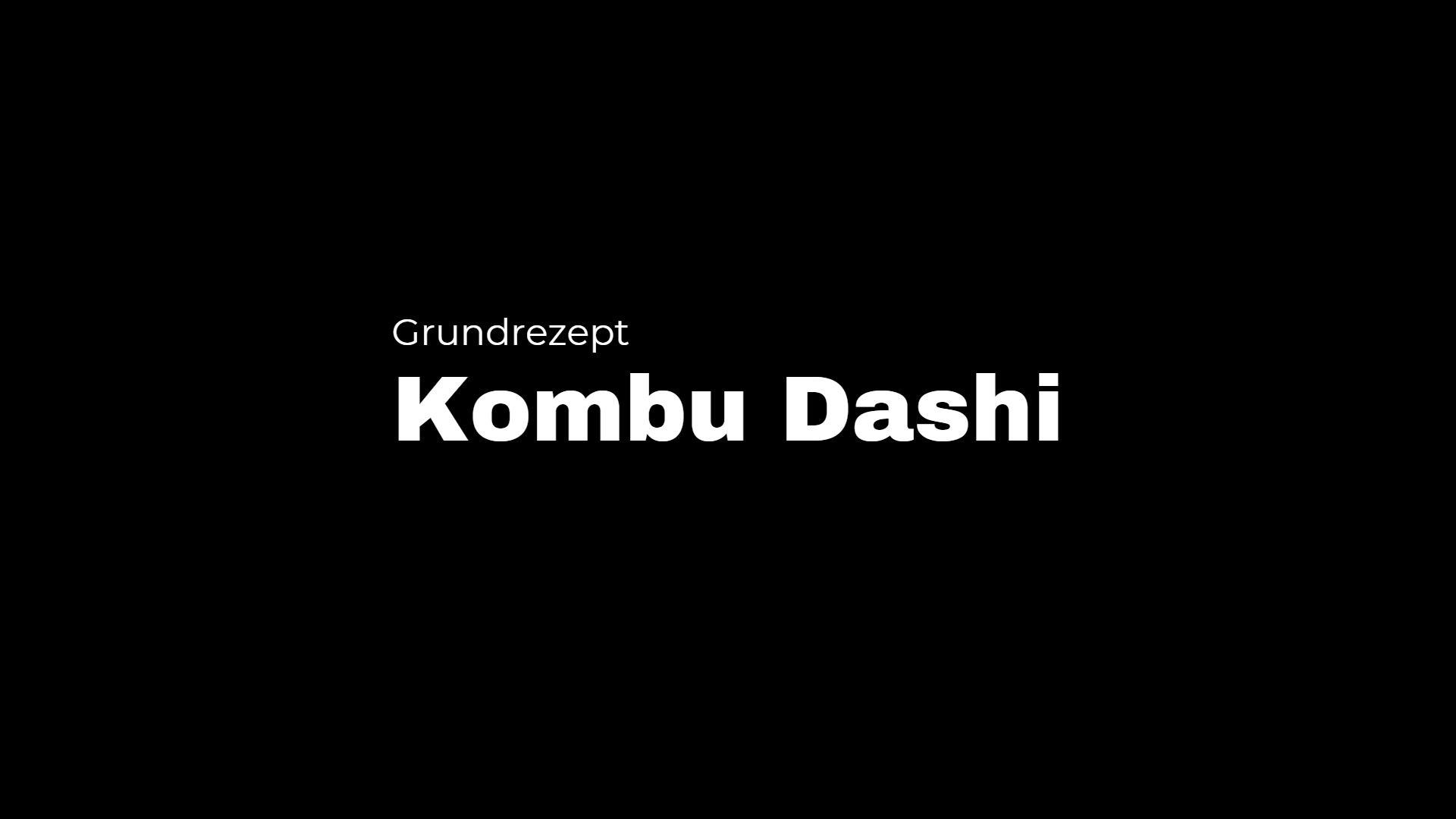 Kombu Dashi