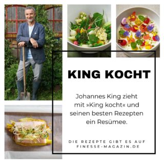 👉🏻 @johannes_king zieht ein Resümee! Sein aktuelles Kochbuch „King kocht“ aus dem @suedwestverlag zeigt eine Sammlung seiner besten Rezepte sowie spannende Genussthemen wie Trüffel, Portwein und Armagnac. 🤩 Und drei ausgewählte Rezepte gibt es wie immer online bei FINESSE unter www.finesse-magazin.de #finessemagazin #gourmetrezepte #exklusiverezepte #sylt #johannesking #sychtig #genusshopkeitum #spitzenkoch #syltliebe #wirliebendieinsel © @suedwestverlag Fotos: @luziaellert